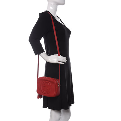 Gucci Pebbled Calfskin Small Soho Disco Bag Tabasco Red 2 of 9