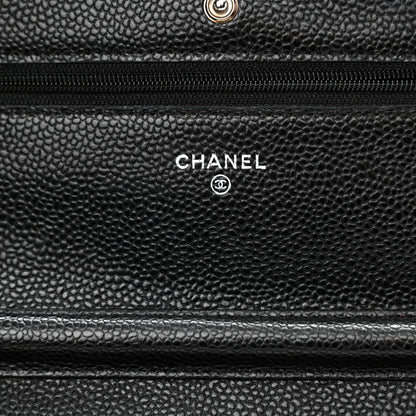 Chanel Caviar Quilted Wallet On Chain WOC Black 6 of 10