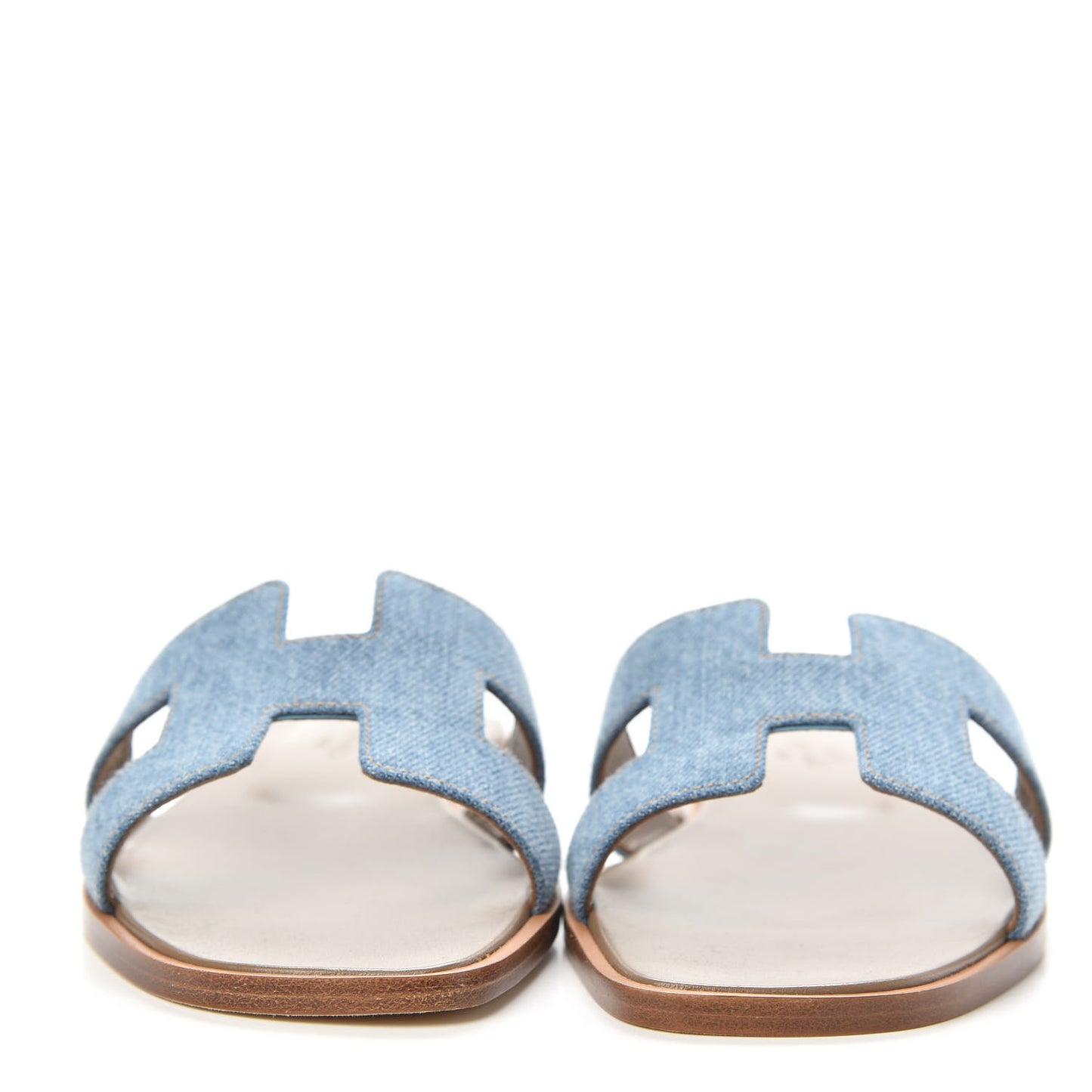 Denim Canvas Oran Sandals 36.5 Bleu Clair