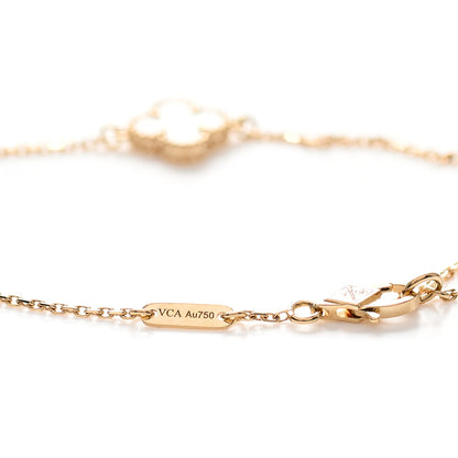 Van Cleef & Arpels 18K Yellow Gold Mother of Pearl Sweet Alhambra Bracelet 5 of 5