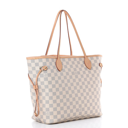 Louis Vuitton Damier Azur Neo Neverfull MM Rose Ballerine 3 of 12