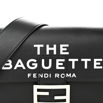 Fendi X MARC JACOBS Nappa Logo Medium Baguette Black 8 of 10