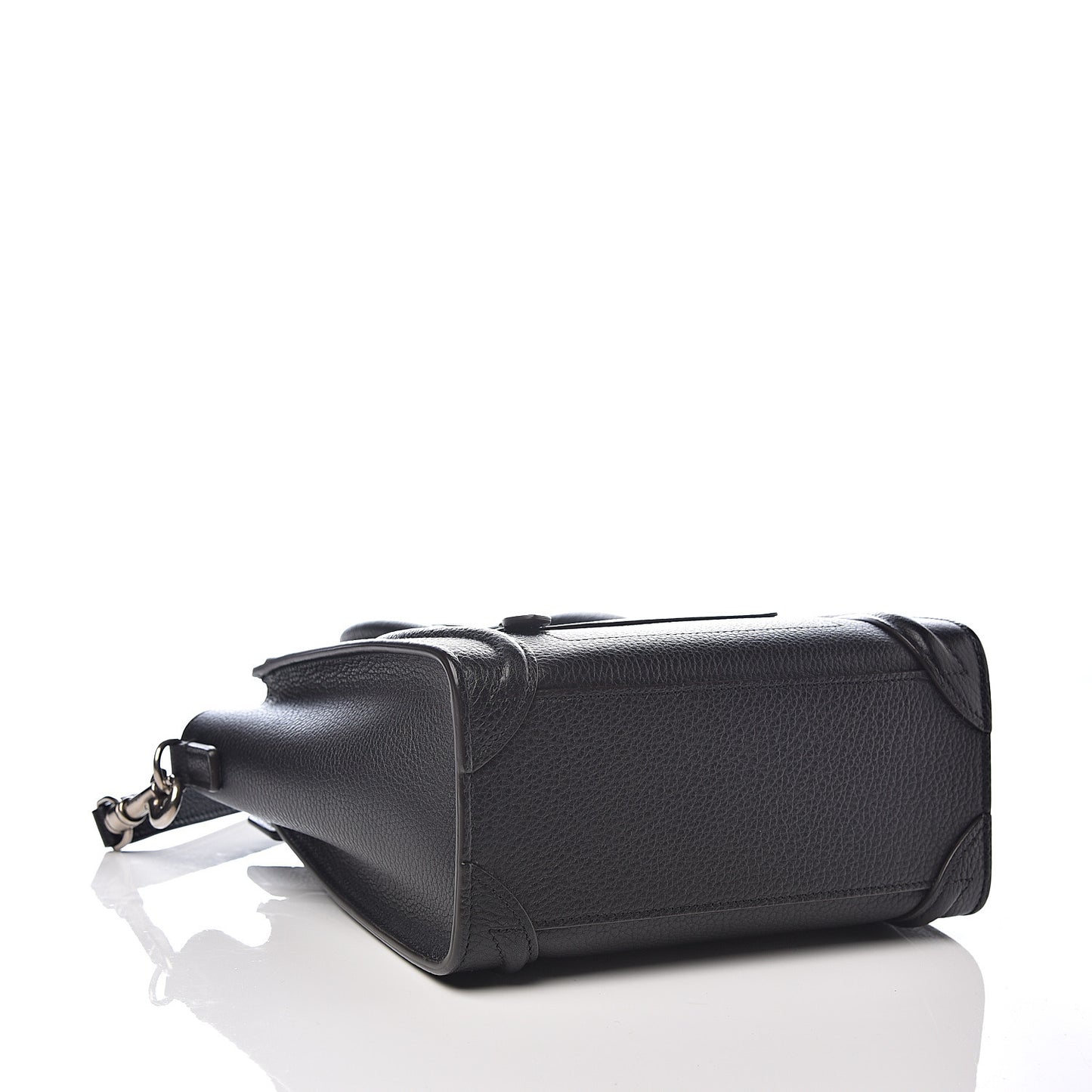 Drummed Calfskin Nano Luggage Black