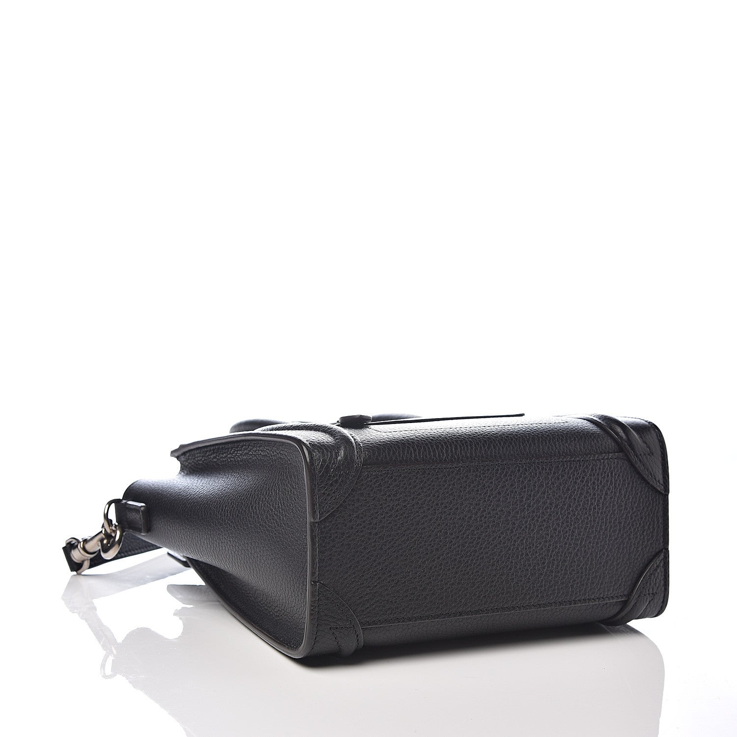 Celine Drummed Calfskin Nano Luggage Black 3 of 8