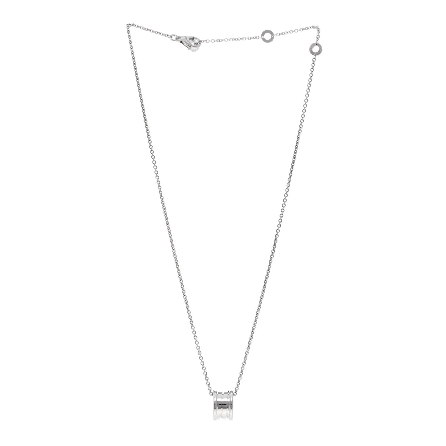 Bulgari 18K White Gold B.Zero1 Pendant Necklace 3 of 4