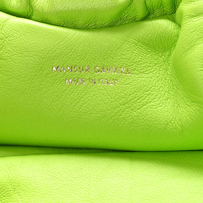 Mansur Gavriel Lambskin Mini Cloud Clutch Electric Lime 6 of 8