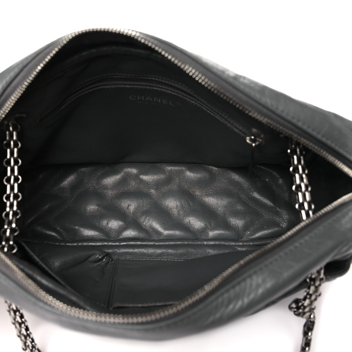Chanel Aged Calfskin Quilted Medium Reissue Camera Case Grey 5 of 10
