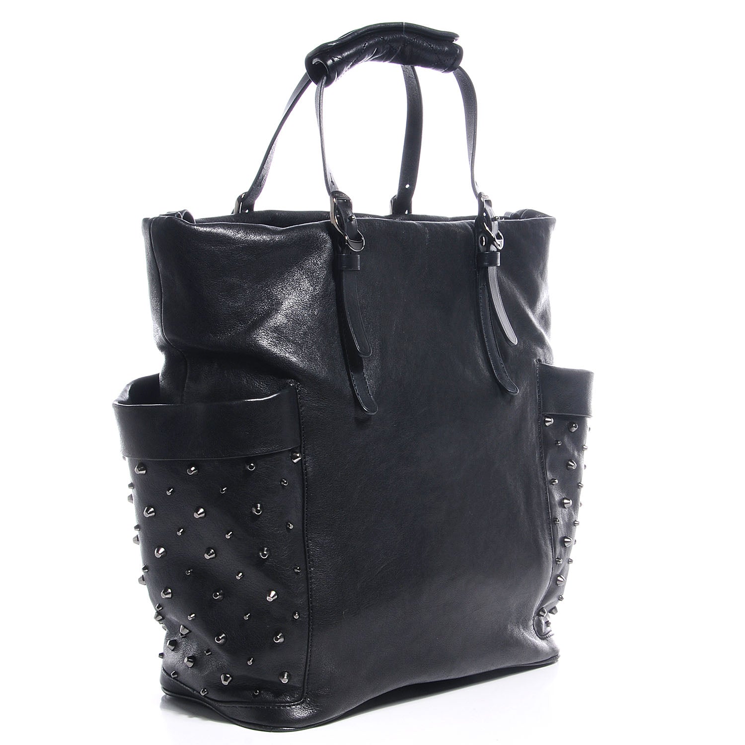 Jimmy Choo Leather Studded Blare Tote Black 3 of 6