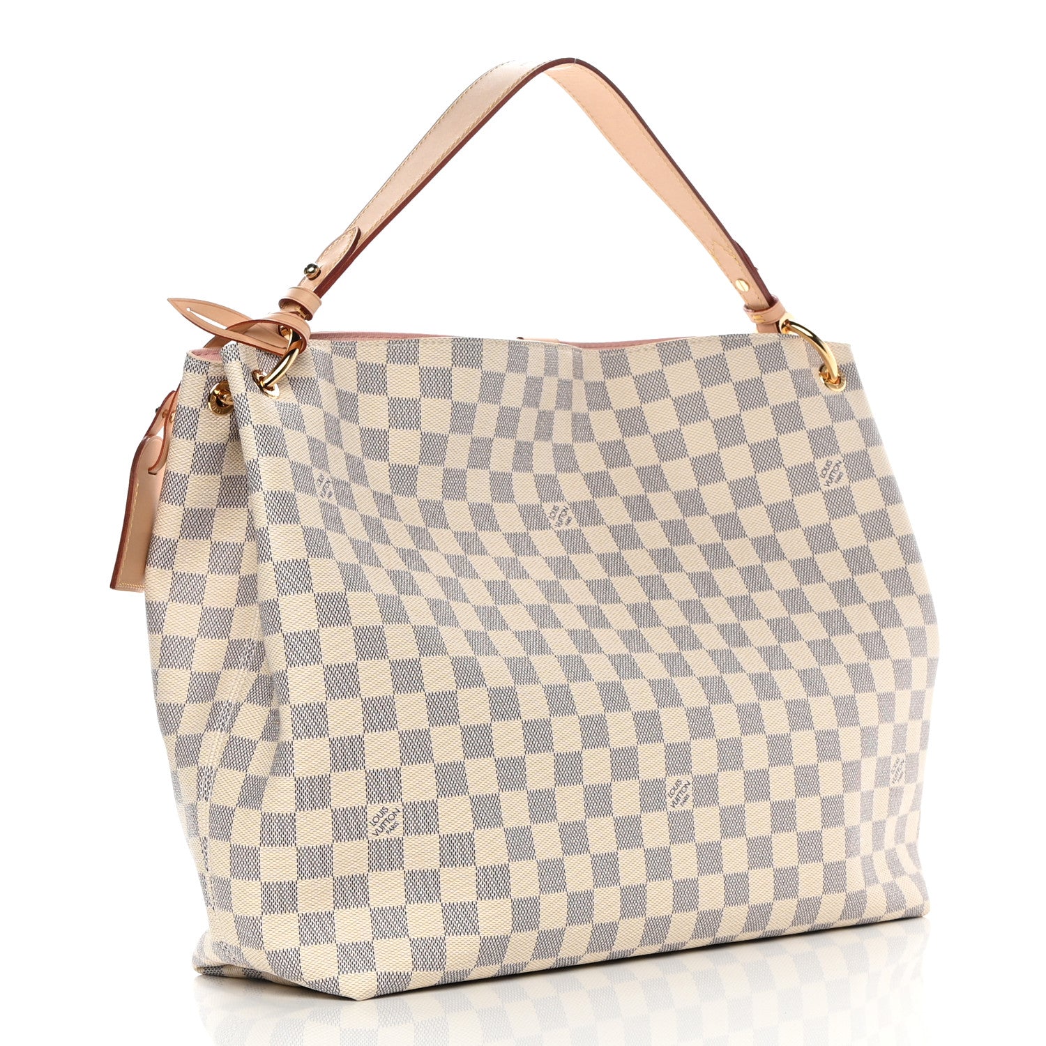 Louis Vuitton Damier Azur Graceful MM Rose Ballerine 3 of 9