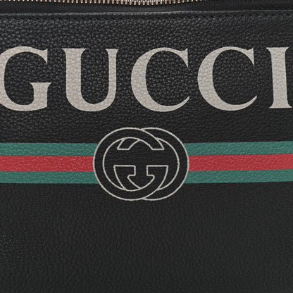 Gucci Grained Calfskin Logo Belt Bag Black 8 of 10