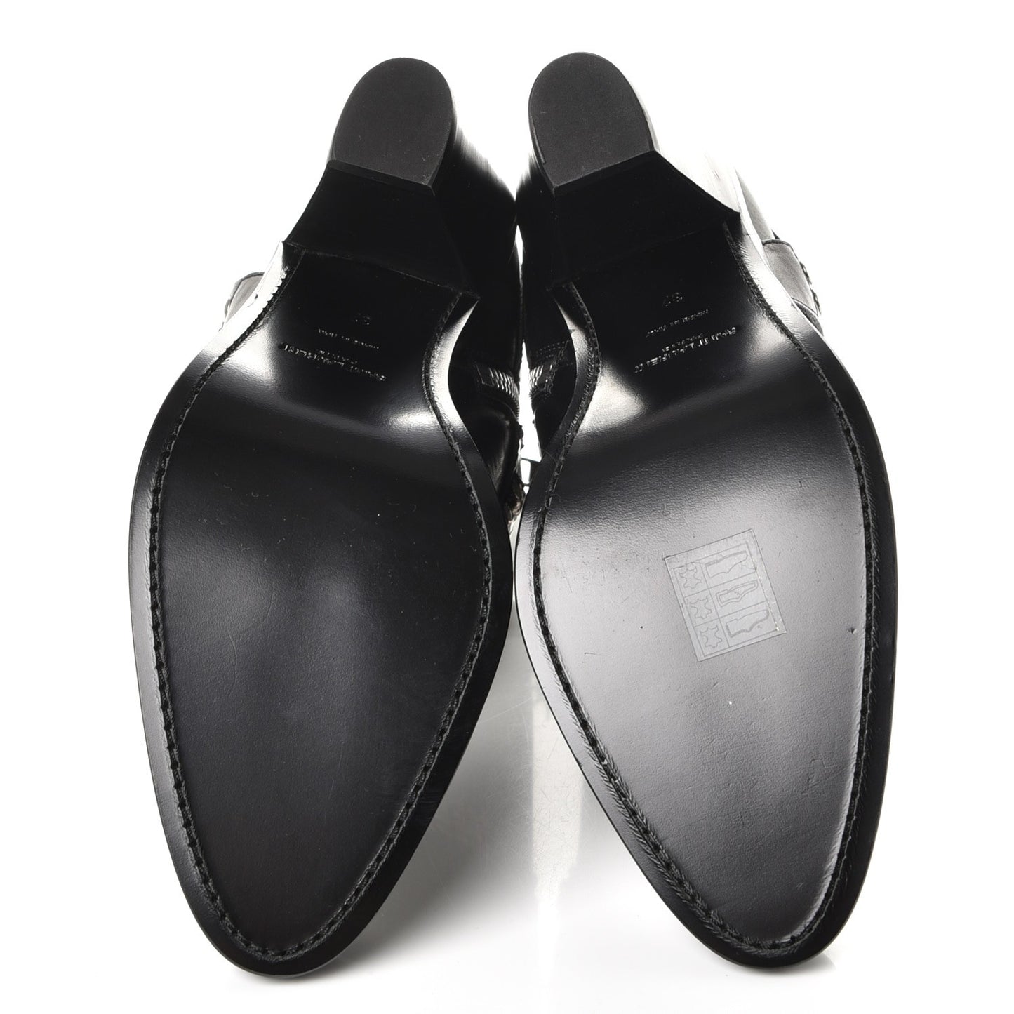 Calfskin Chain Harness Curtis 80 Ankle Boots 37 Black