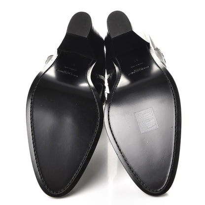 Saint Laurent Calfskin Chain Harness Curtis 80 Ankle Boots 37 Black 5 of 10