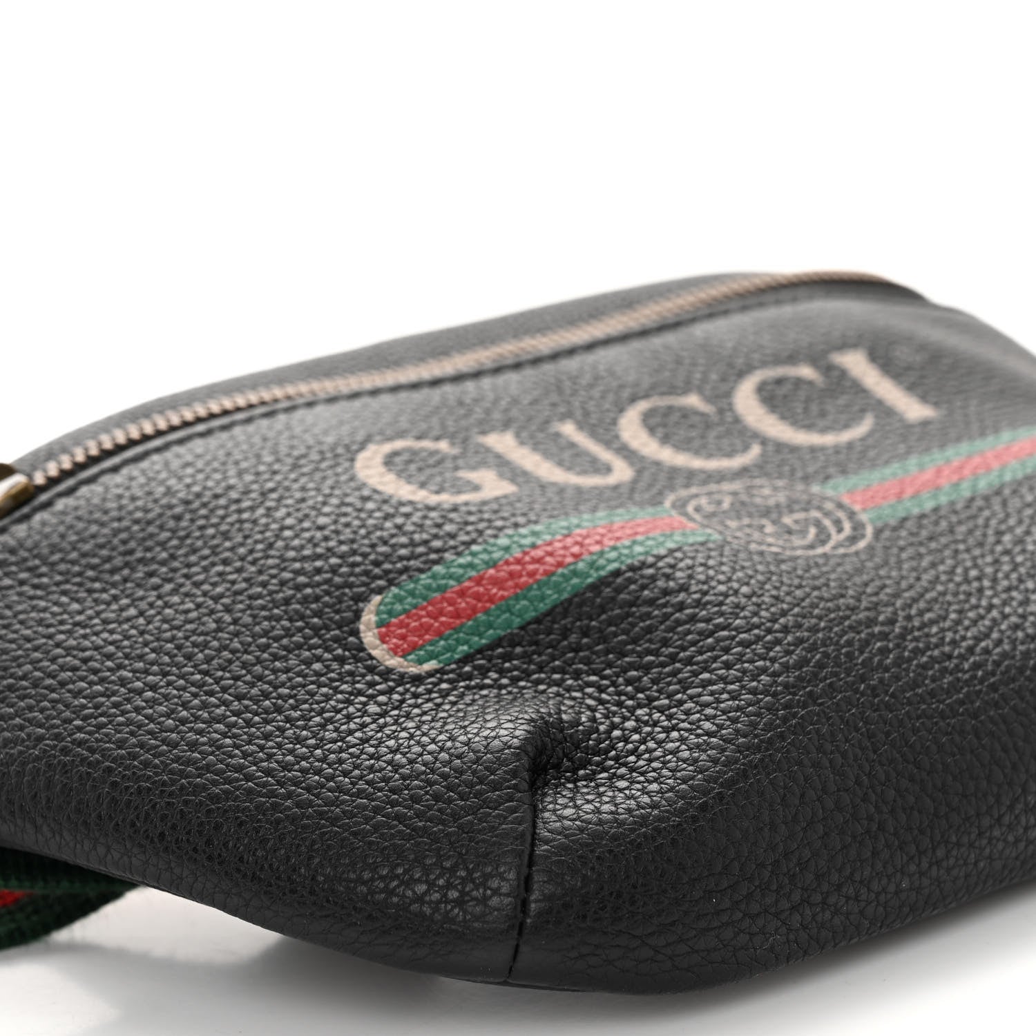 Gucci Grained Calfskin Small Logo Belt Bag Black 9 of 11