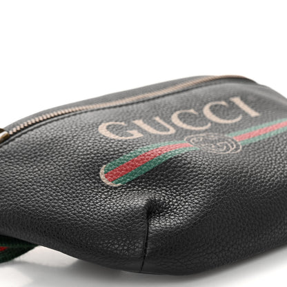 Gucci Grained Calfskin Small Logo Belt Bag Black 9 of 11