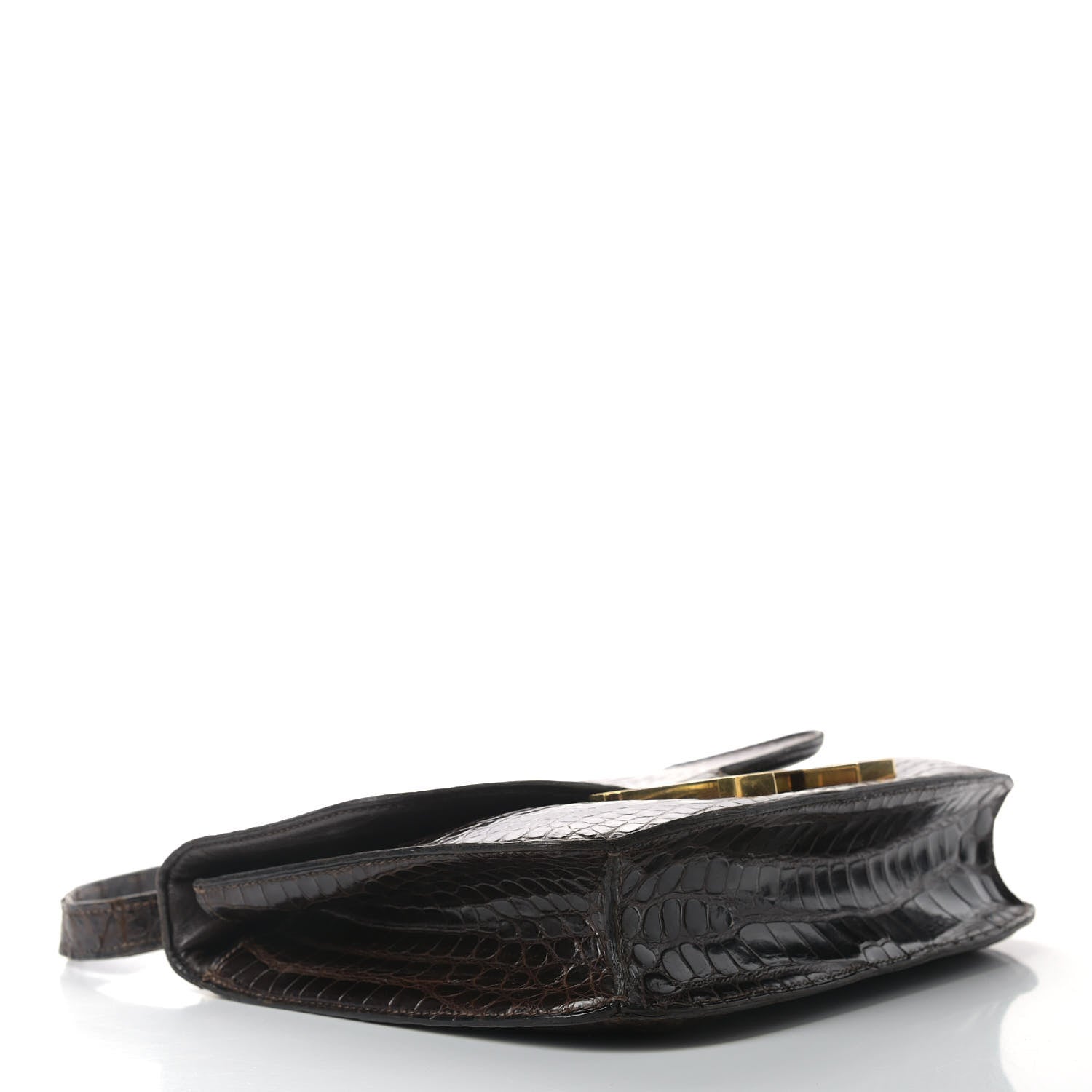 Hermes Shiny Porosus Crocodile Constance 23 Chocolate 4 of 31