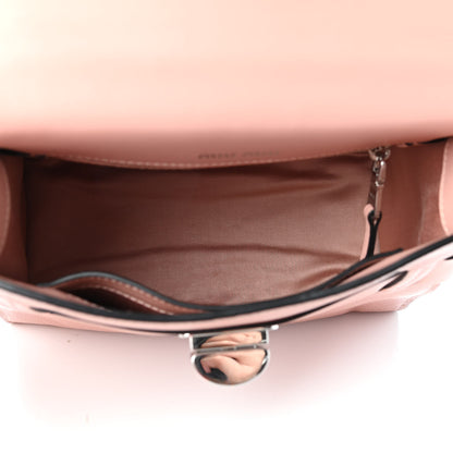 Miu Miu Goatskin Madras Click Top Handle Tote Orchidea 5 of 9