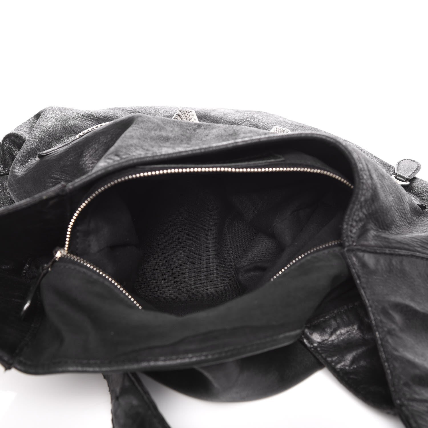 Balenciaga Chevre Giant 21 Silver Hardware Besace Hobo Black 6 of 12