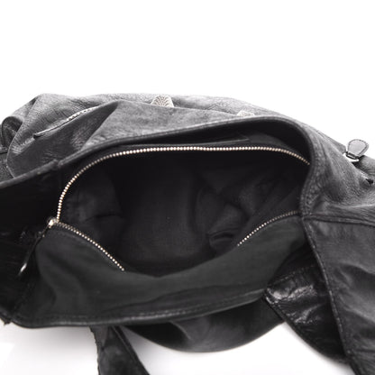 Balenciaga Chevre Giant 21 Silver Hardware Besace Hobo Black 6 of 12