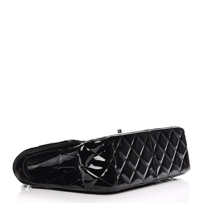 Chanel Patent Quilted Jumbo Double Flap Black 4 of 9