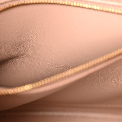 Balenciaga Shiny Calfskin Crocodile Embossed Small Hourglass Top Handle Bag Nude Beige 7 of 13