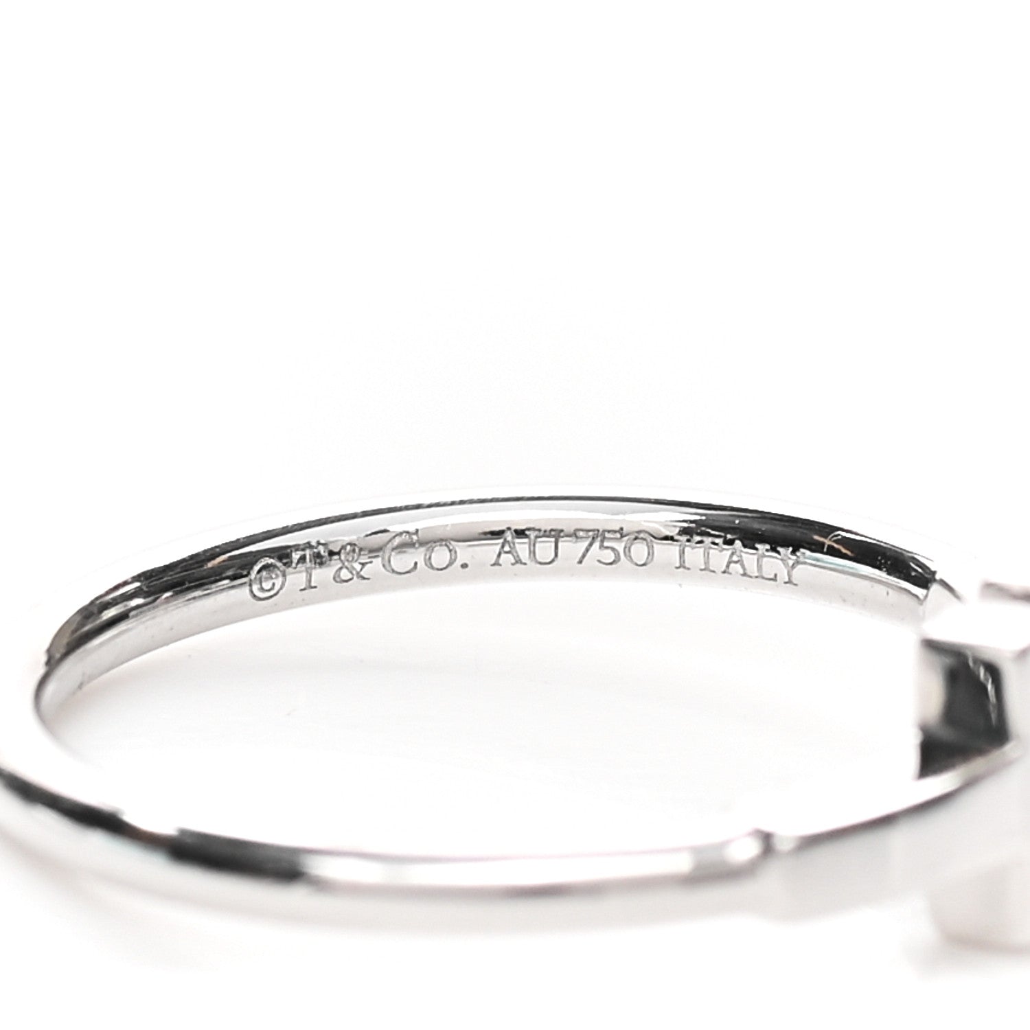 Tiffany 18K White Gold T Wire Ring 52 6 4 of 4