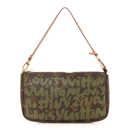 Louis Vuitton Monogram Graffiti Pochette Accessories Kaki 1 of 10