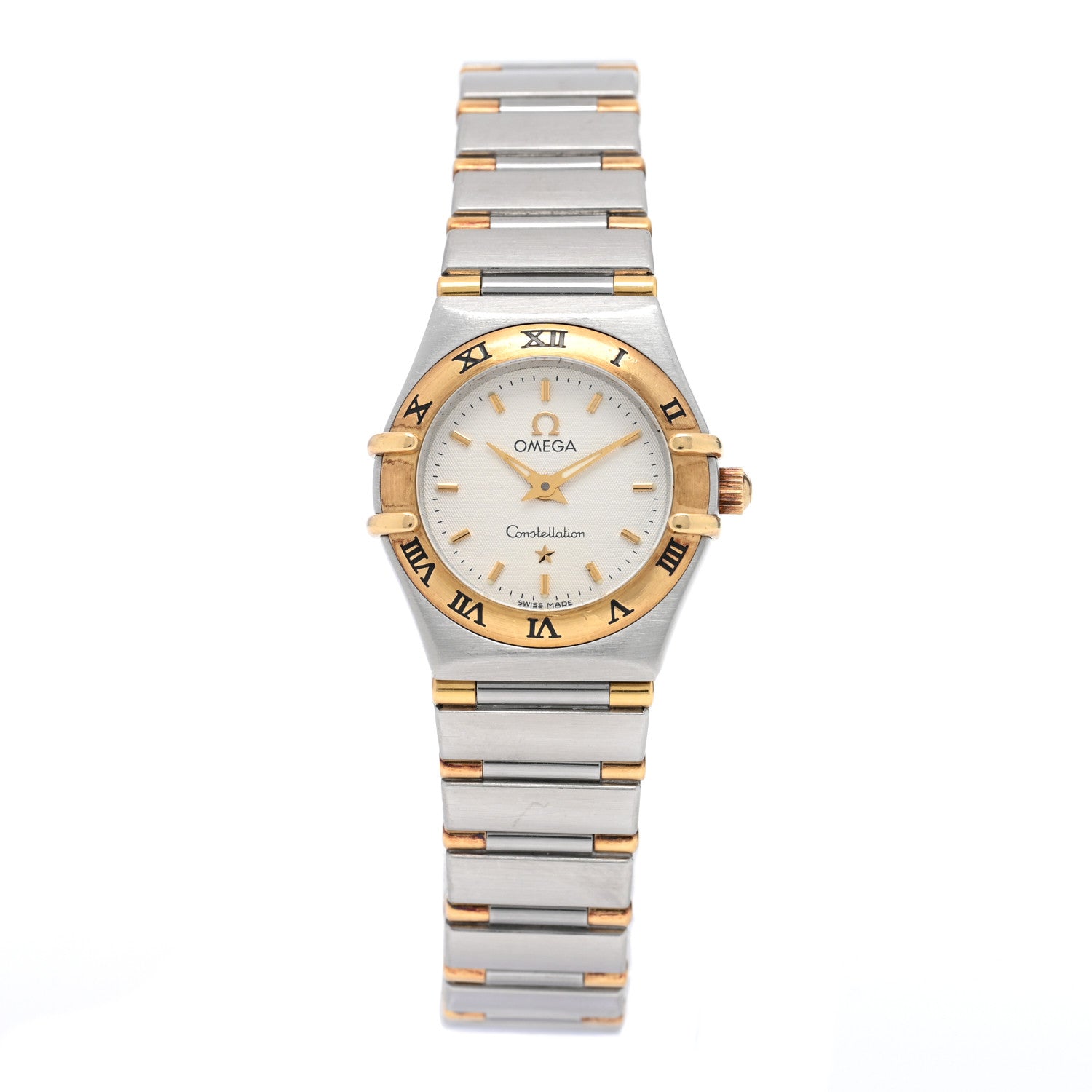 Omega Stainless Steel 18K Yellow Gold 22mm Constellation Quartz Watch White 1362.30 1 of 4