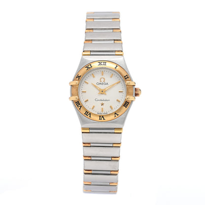 Omega Stainless Steel 18K Yellow Gold 22mm Constellation Quartz Watch White 1362.30 1 of 4