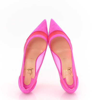Christian Louboutin Veau Velours Rete Galativi 85 Pumps 37 Diva 2 of 8
