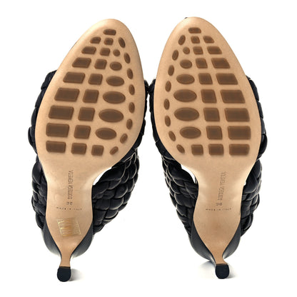 Bottega Veneta Nappa Twisted Padded Intrecciato Curve Slide Sandals 36 Black 7 of 10