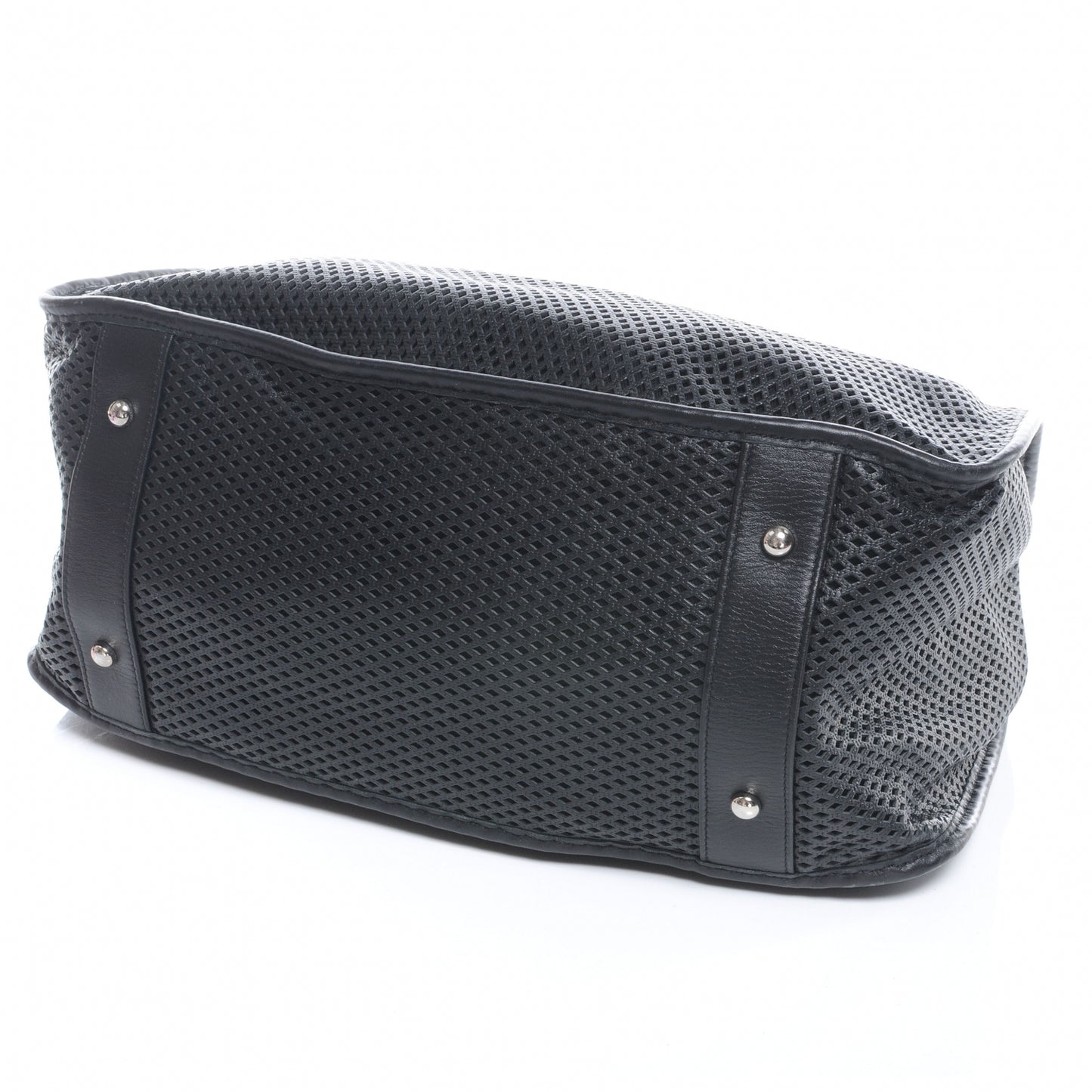 Calfskin Perforated Up In The Air Tote Black