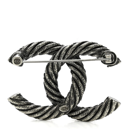 Chanel Ruthenium Twisted CC Brooch 3 of 4
