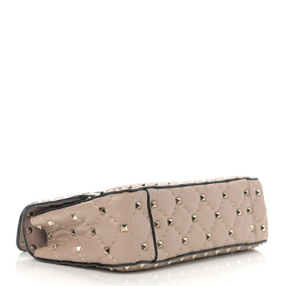 Valentino Garavani Nappa Small Rockstud Spike Shoulder Bag Poudre 4 of 10