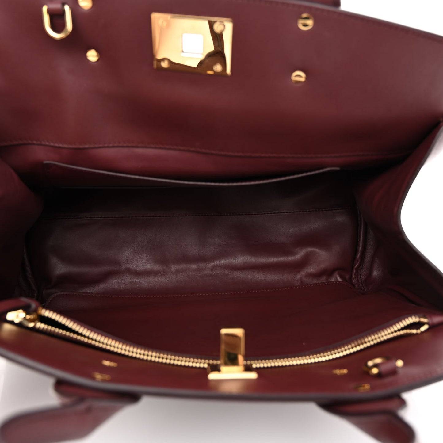 Calfskin Large Studio Bag Wine