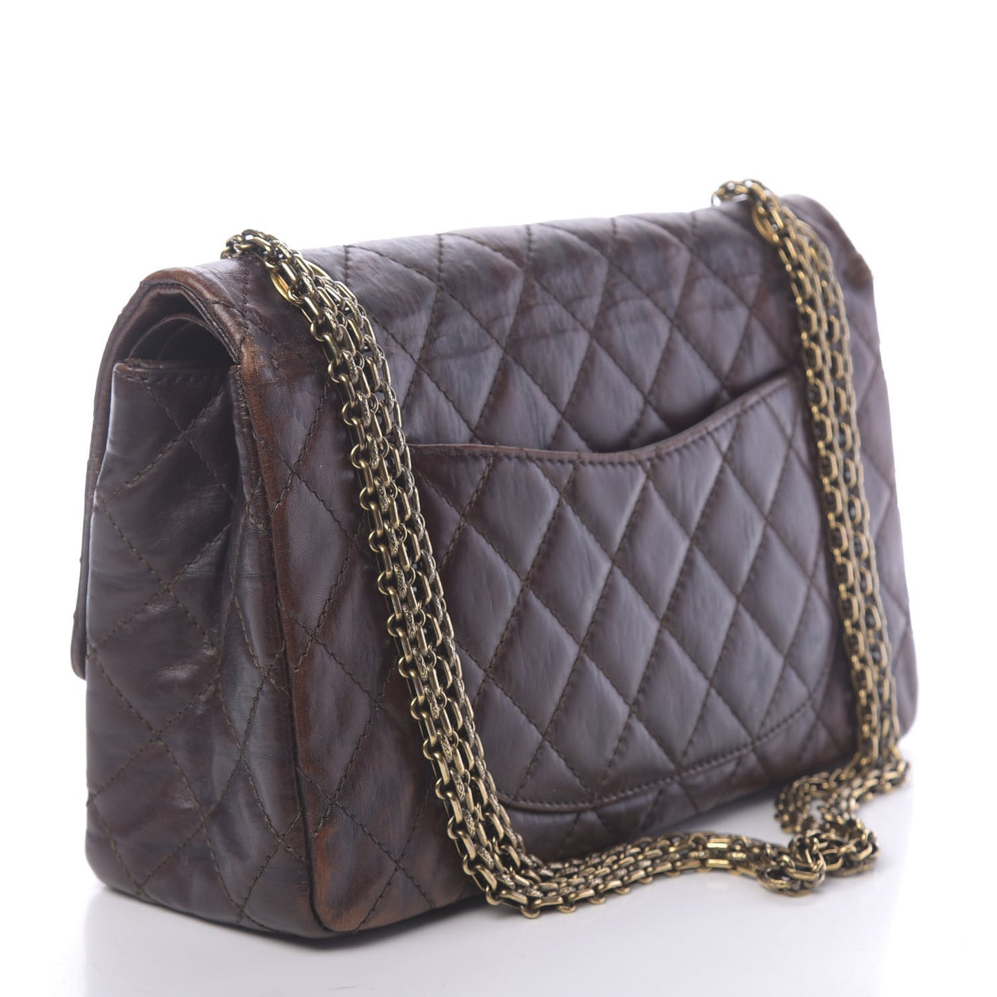 Aged Calfskin Quilted 2.55 Paris Shanghai Reissue 226 Flap Brown