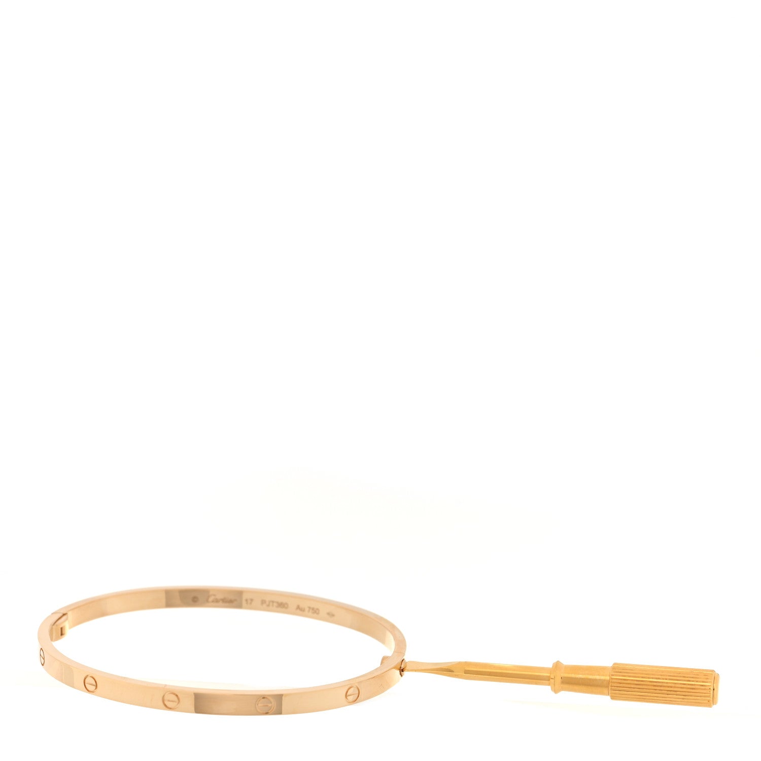 Cartier 18K Yellow Gold Small LOVE Bracelet 17 6 of 7