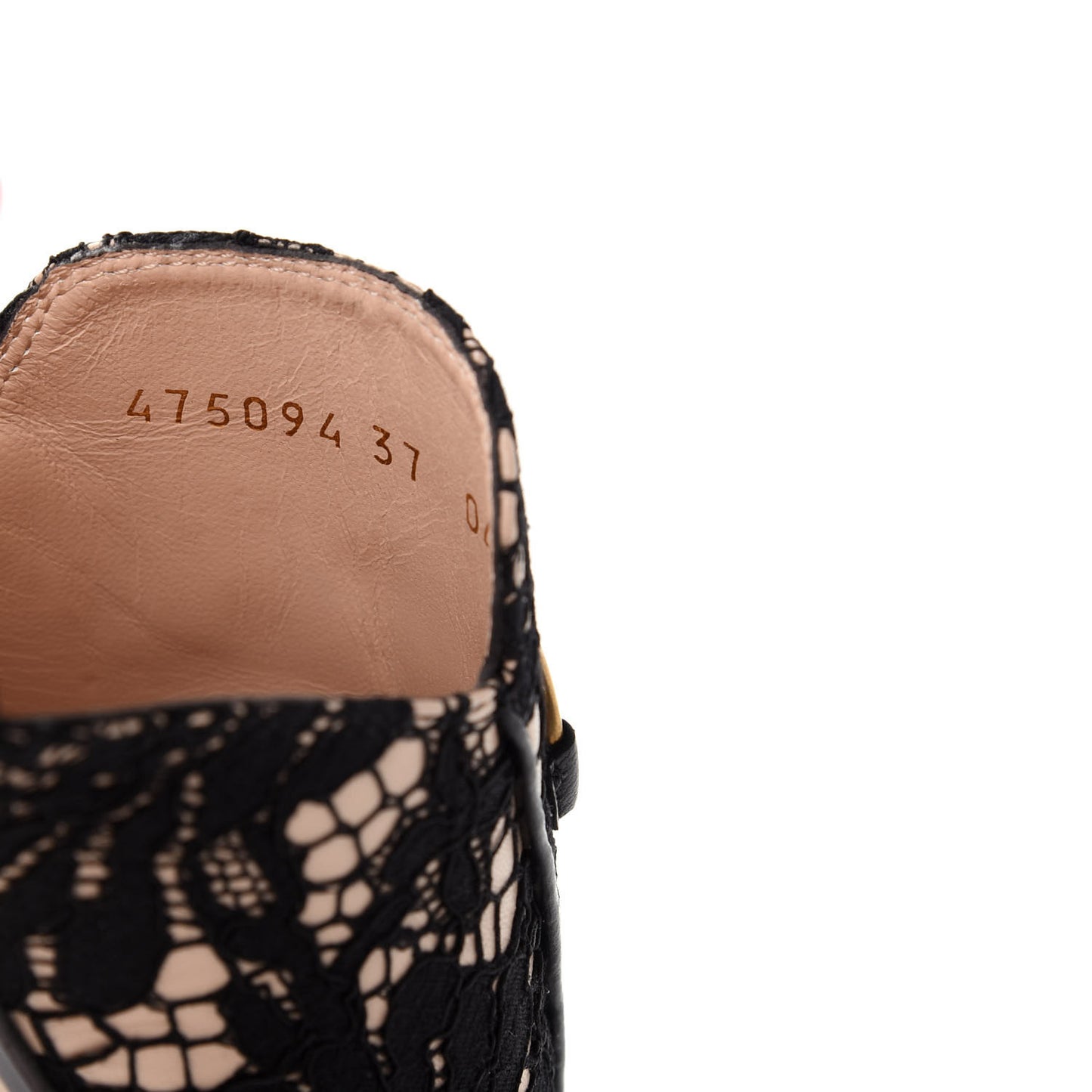 Lace Malaga Kid Womens Princetown Slippers 37 Black Skin Rose