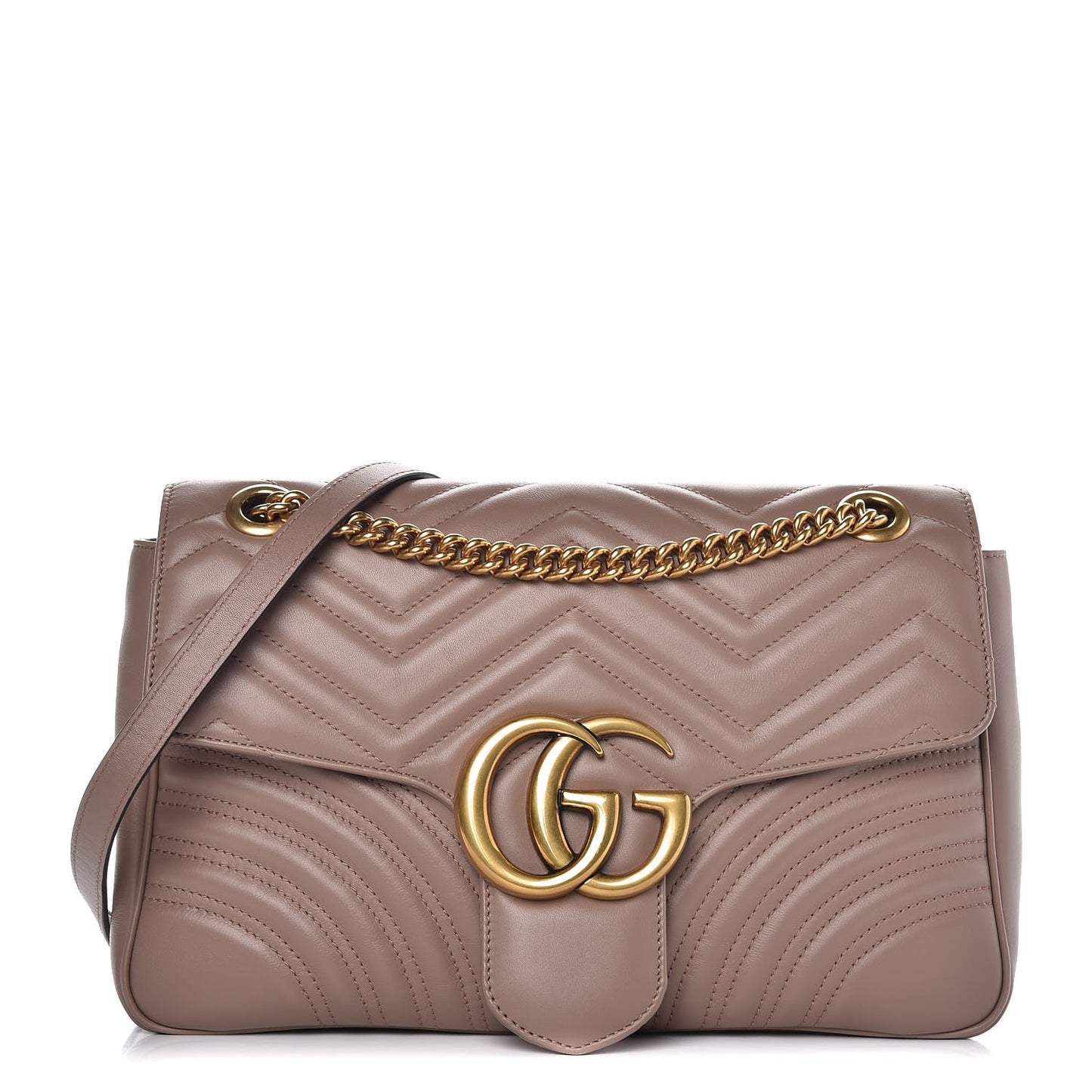 Calfskin Matelasse Medium GG Marmont Shoulder Bag Porcelain Rose