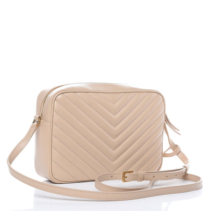 Saint Laurent Calfskin Matelasse Monogram Lou Camera Bag Nude Powder 3 of 9