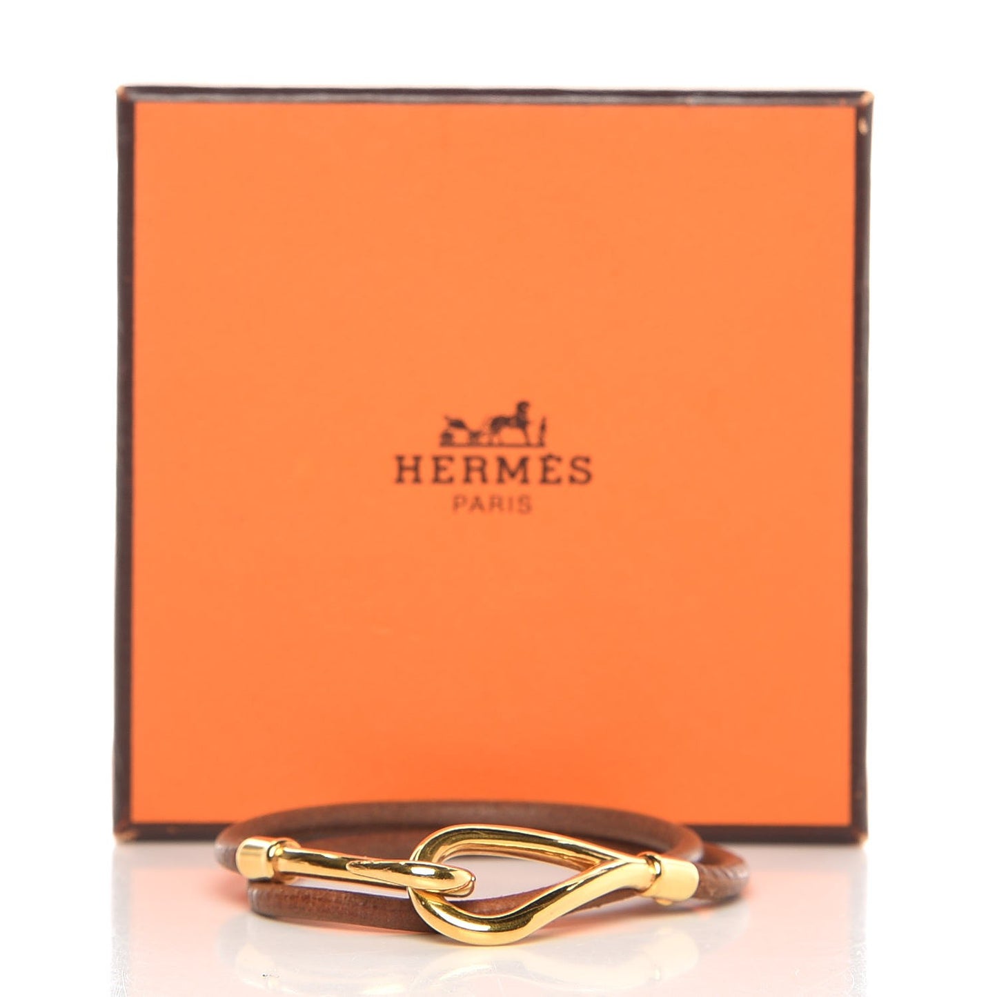 Natural Bridle Jumbo Double Tour Bracelet Bouton