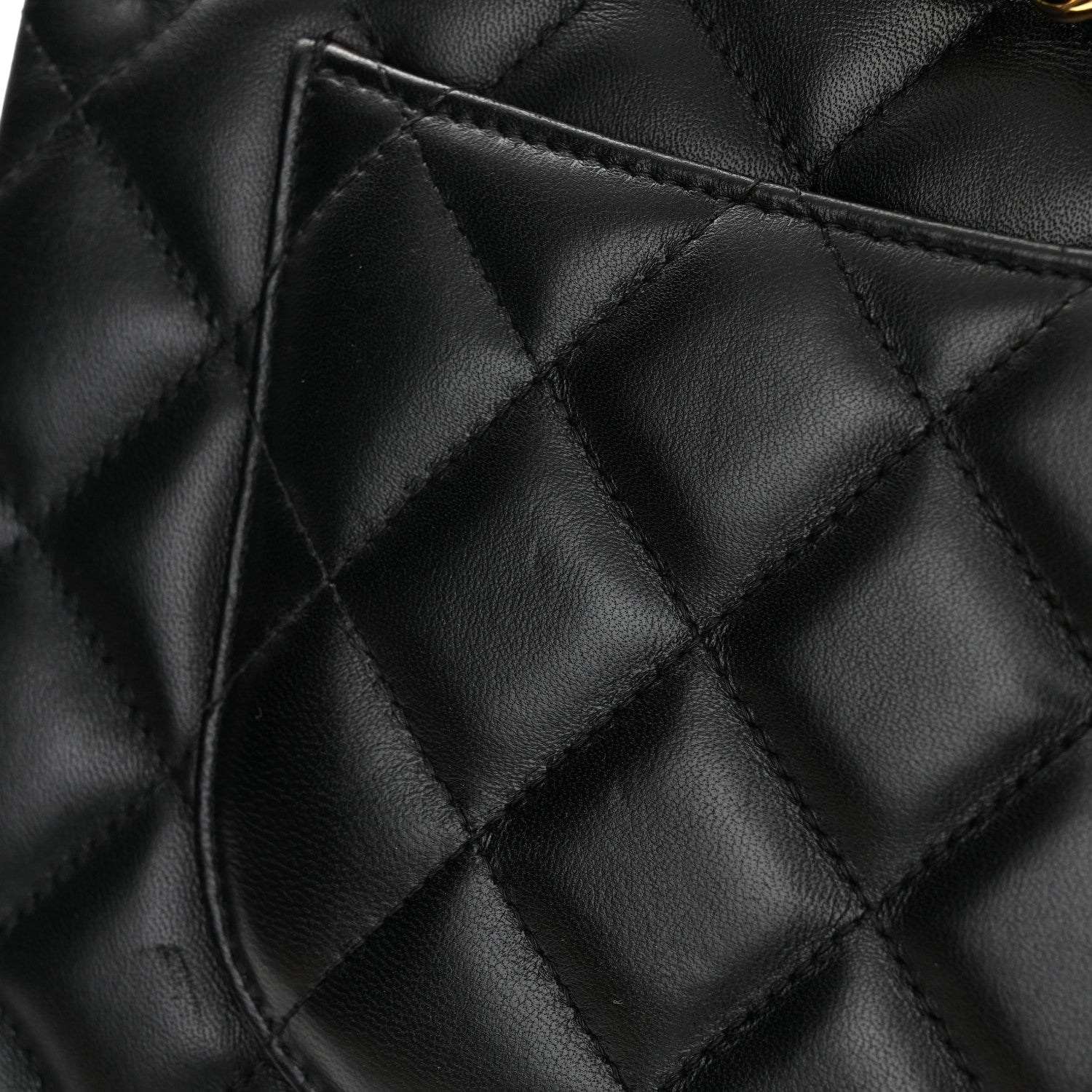Chanel Lambskin Quilted Jumbo Double Flap Black 10 of 10
