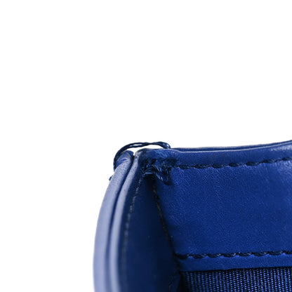 Chanel Calfskin Caviar Quilted Mini Chain Handle Flap Blue 10 of 11