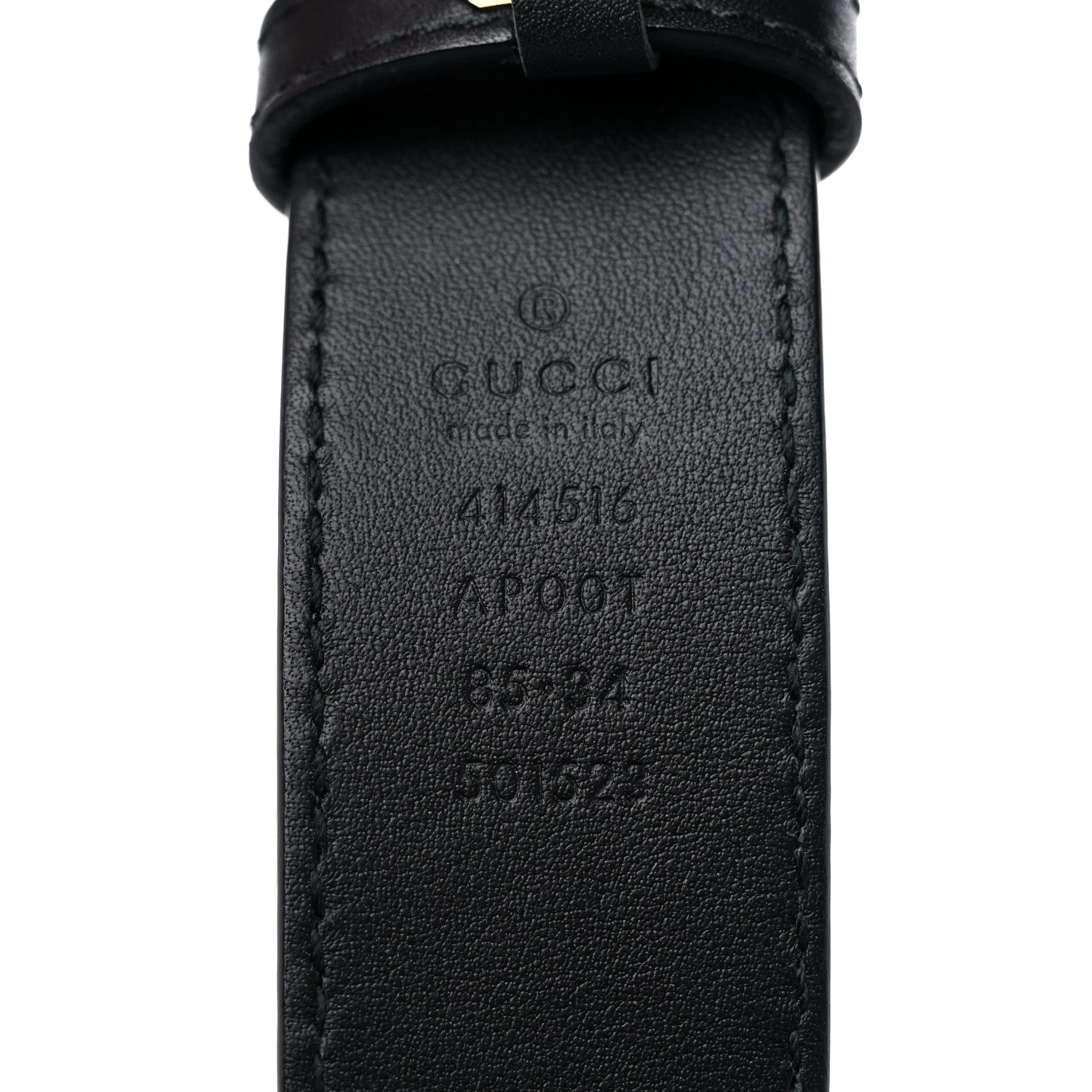 Gucci Calfskin Double G 30mm Belt 85 34 Black 3 of 6