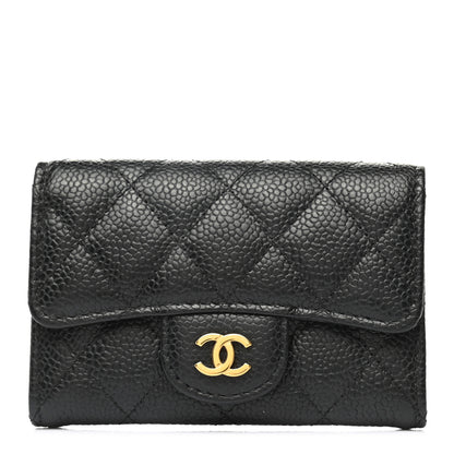 Chanel Caviar Quilted Flap Card Holder Black 1 of 9