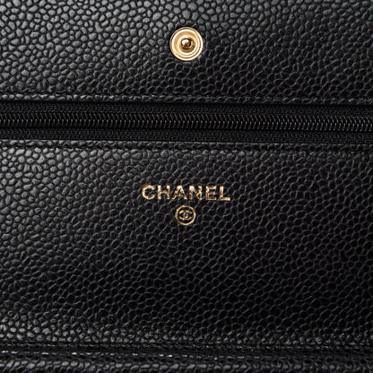 Chanel Caviar Quilted Wallet On Chain WOC Black 8 of 12