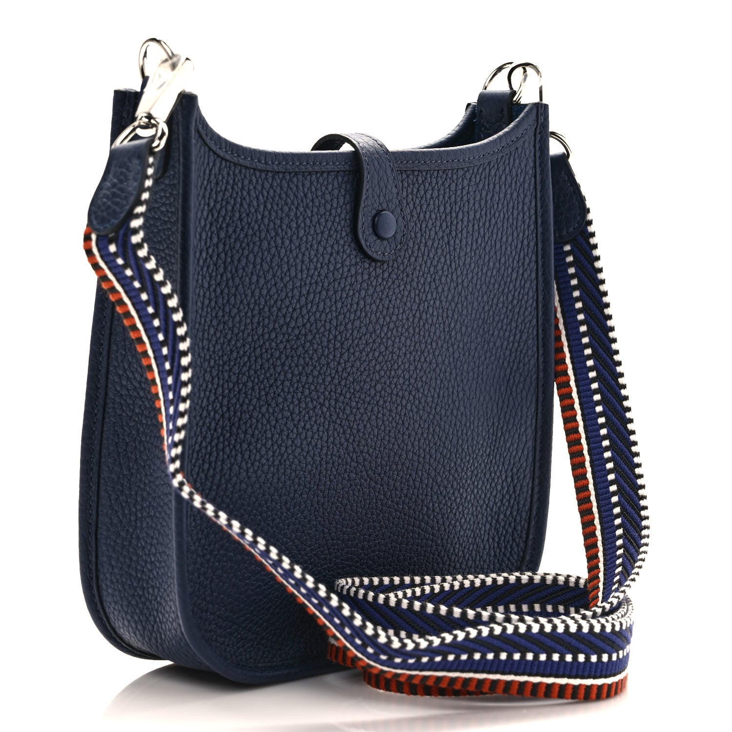 Hermes Taurillon Clemence Amazone Sangle Cavale Evelyne TPM Bleu Nuit Bleu Encre Cuivre 3 of 8