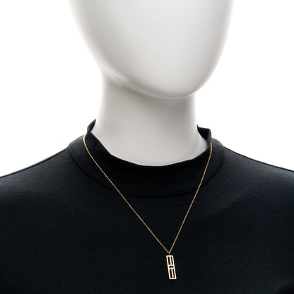 Tiffany 18K Yellow Gold Diamond Tiffany T Two Open Vertical Bar Pendant Necklace 2 of 4