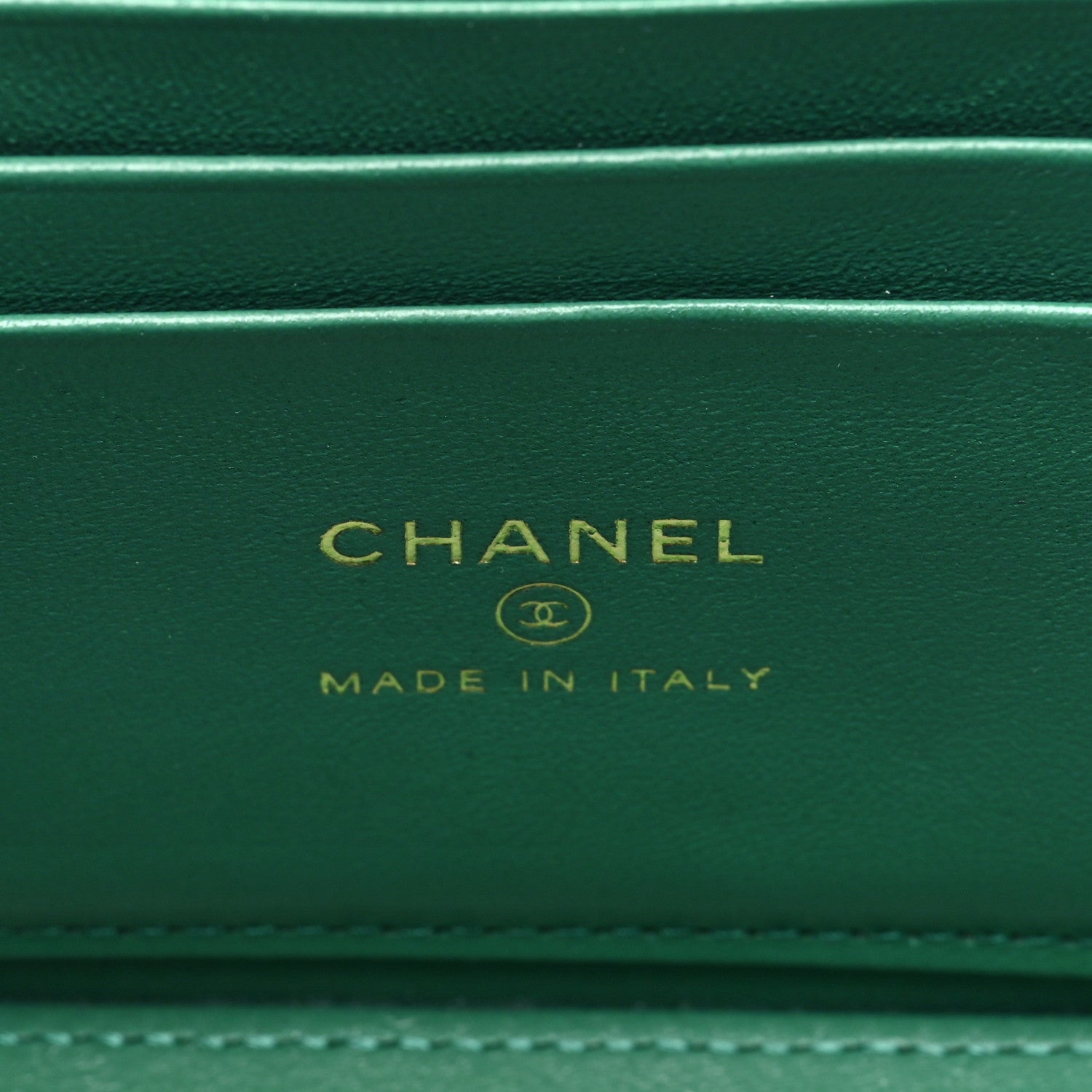 Chanel Lambskin Quilted Small Top Handle Vanity Case With Chain Green 6 of 11