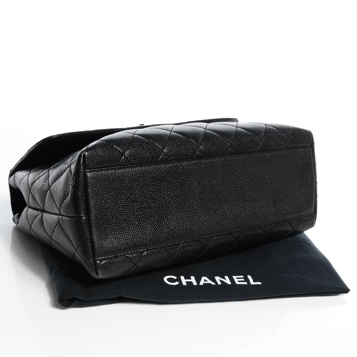 Chanel Caviar Quilted Jumbo Kelly Flap Black 4 of 8