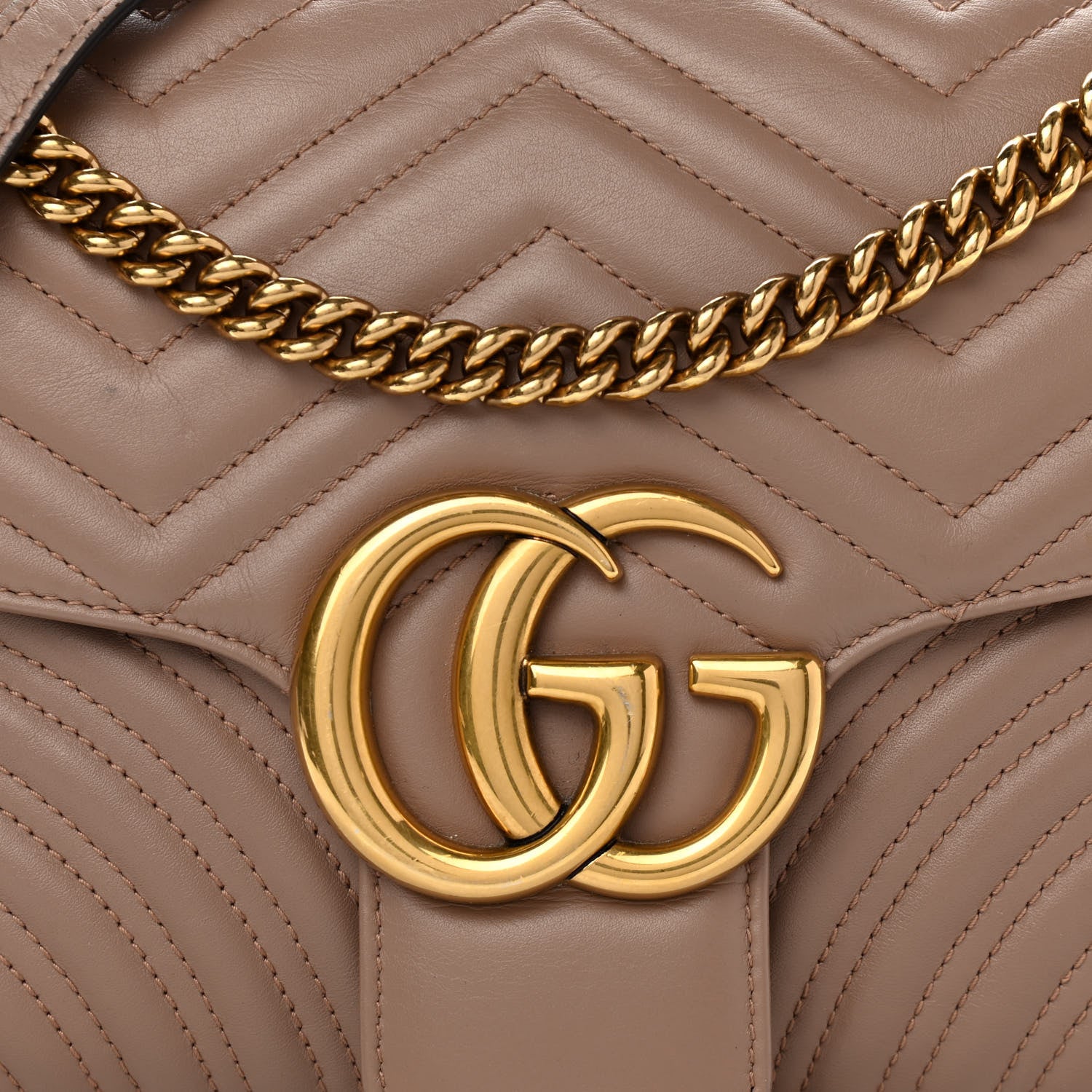 Gucci Calfskin Matelasse Medium GG Marmont Shoulder Bag Porcelain Rose 8 of 14